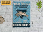 Load image into Gallery viewer, Personalized Bait Shop Metal Sign Fishing Supply Shop Sign Custom Gift For Shop Owner