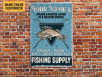 Load image into Gallery viewer, Personalized Bait Shop Metal Sign Fishing Supply Shop Sign Custom Gift For Shop Owner