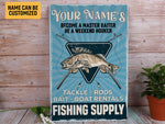 Load image into Gallery viewer, Personalized Bait Shop Metal Sign Fishing Supply Shop Sign Custom Gift For Shop Owner
