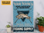 Load image into Gallery viewer, Personalized Bait Shop Metal Sign Fishing Supply Shop Sign Custom Gift For Shop Owner
