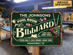 Load image into Gallery viewer, Personalized Pool Room Billiard Metal Sign More Chalk Billiards Sign Billiard Lover Gift