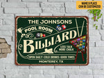 Load image into Gallery viewer, Personalized Pool Room Billiard Metal Sign More Chalk Billiards Sign Billiard Lover Gift