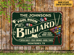 Load image into Gallery viewer, Personalized Pool Room Billiard Metal Sign More Chalk Billiards Sign Billiard Lover Gift