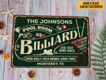 Load image into Gallery viewer, Personalized Pool Room Billiard Metal Sign More Chalk Billiards Sign Billiard Lover Gift