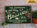 Load image into Gallery viewer, Personalized Pool Room Billiard Metal Sign More Chalk Billiards Sign Billiard Lover Gift