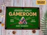 Load image into Gallery viewer, Personalized Billiards Game Room Metal Sign Billiards Sign Custom Gift for Billiards Player