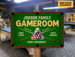 Load image into Gallery viewer, Personalized Billiards Game Room Metal Sign Billiards Sign Custom Gift for Billiards Player