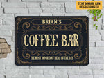 Load image into Gallery viewer, Personalized Coffee Bar Metal Sign Custom Coffee Sign Coffee Bar Sign Welcome Sign Coffee Lover Gift