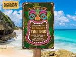 Load image into Gallery viewer, Personalized Tiki Bar Metal Sign Welcome Tiki Sign Tropical Cocktail Tiki Bar Sign Hawaiian Aloha Gift For Decor