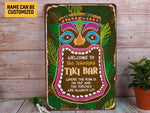 Load image into Gallery viewer, Personalized Tiki Bar Metal Sign Welcome Tiki Sign Tropical Cocktail Tiki Bar Sign Hawaiian Aloha Gift For Decor