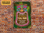 Load image into Gallery viewer, Personalized Tiki Bar Metal Sign Welcome Tiki Sign Tropical Cocktail Tiki Bar Sign Hawaiian Aloha Gift For Decor
