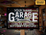 Load image into Gallery viewer, Personalized Garage Metal Sign Funny Garage Sign American Flag Art He Shed Sign Patriotic Gift for Men