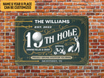 Load image into Gallery viewer, Personalized 19th Hole Golf Club Metal Sign, Golf Sign Art, Custom Gift for Golfer Player Golfing Lover