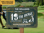 Load image into Gallery viewer, Personalized 19th Hole Golf Club Metal Sign, Golf Sign Art, Custom Gift for Golfer Player Golfing Lover