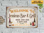 Load image into Gallery viewer, Personalized Bar Metal Sign Custom Bar Sign Drinking Lover Gift