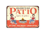 Load image into Gallery viewer, Custom Photo Name Couple Welcome To Our Patio Sign, Patio Metal Art Sign, Personalized Gift for Couple