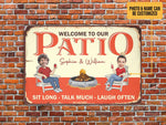 Load image into Gallery viewer, Custom Photo Name Couple Welcome To Our Patio Sign, Patio Metal Art Sign, Personalized Gift for Couple