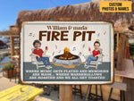 Load image into Gallery viewer, Custom Photo Couple Fire Pit Metal Sign Welcome Sign Personalized Gift for Camping