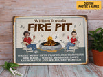 Load image into Gallery viewer, Custom Photo Couple Fire Pit Metal Sign Welcome Sign Personalized Gift for Camping