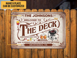 Load image into Gallery viewer, Personalized Welcome To The Deck Metal Sign, Grilling BBQ Deck Sign Classic Art Custom Gift Vintage