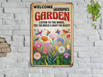 Load image into Gallery viewer, Personalized Grandma's Garden Metal Sign Welcome Garden Sign Custom Gift For Gardener