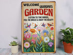 Load image into Gallery viewer, Personalized Grandma's Garden Metal Sign Welcome Garden Sign Custom Gift For Gardener