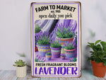 Load image into Gallery viewer, Personalized Farm To Market Lavender Garden Metal Sign Lavender Sign, Gift For Gardener