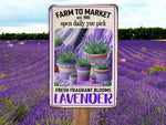 Load image into Gallery viewer, Personalized Farm To Market Lavender Garden Metal Sign Lavender Sign, Gift For Gardener