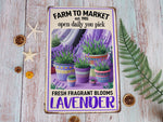 Load image into Gallery viewer, Personalized Farm To Market Lavender Garden Metal Sign Lavender Sign, Gift For Gardener