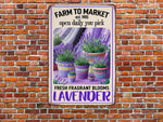 Load image into Gallery viewer, Personalized Farm To Market Lavender Garden Metal Sign Lavender Sign, Gift For Gardener