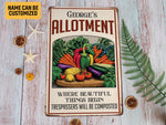 Load image into Gallery viewer, Personalized Allotment Metal Sign Vegetable Garden Sign Vegetable Patch Sign Custom Gardener Gift