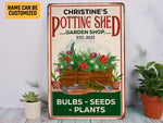 Load image into Gallery viewer, Personalized Potting Shed Garden Shop Metal Sign Garden Sign Potting Shed Sign Custom Gift For Gardener
