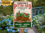 Load image into Gallery viewer, Personalized Potting Shed Garden Shop Metal Sign Garden Sign Potting Shed Sign Custom Gift For Gardener