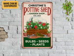 Load image into Gallery viewer, Personalized Potting Shed Garden Shop Metal Sign Garden Sign Potting Shed Sign Custom Gift For Gardener