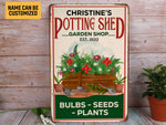 Load image into Gallery viewer, Personalized Potting Shed Garden Shop Metal Sign Garden Sign Potting Shed Sign Custom Gift For Gardener