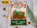 Load image into Gallery viewer, Personalized Potting Shed Garden Shop Metal Sign Garden Sign Potting Shed Sign Custom Gift For Gardener