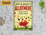 Load image into Gallery viewer, Personalized Allotment Metal Sign Vegetable Garden Sign Vegetable Patch Sign Custom Gift for Gardeners