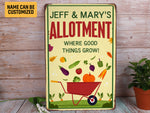 Load image into Gallery viewer, Personalized Allotment Metal Sign Vegetable Garden Sign Vegetable Patch Sign Custom Gift for Gardeners