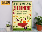 Load image into Gallery viewer, Personalized Allotment Metal Sign Vegetable Garden Sign Vegetable Patch Sign Custom Gift for Gardeners