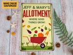 Load image into Gallery viewer, Personalized Allotment Metal Sign Vegetable Garden Sign Vegetable Patch Sign Custom Gift for Gardeners