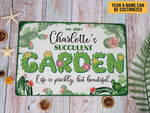 Load image into Gallery viewer, Personalized Succulent Garden Metal Sign Cactus Garden Sign Tin Custom Gift For Gardener