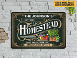 Load image into Gallery viewer, Personalized Homestead Metal Sign Greenhouse Sign Custom Garden Sign Gardening Lover Gift For Gardener
