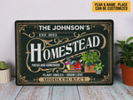 Load image into Gallery viewer, Personalized Homestead Metal Sign Greenhouse Sign Custom Garden Sign Gardening Lover Gift For Gardener
