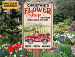Load image into Gallery viewer, Personalized Flower Shop Metal Sign Floristry Flower Shop Sign Custom Gift For Flower Shop Owner