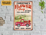 Load image into Gallery viewer, Personalized Flower Shop Metal Sign Floristry Flower Shop Sign Custom Gift For Flower Shop Owner
