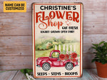 Load image into Gallery viewer, Personalized Flower Shop Metal Sign Floristry Flower Shop Sign Custom Gift For Flower Shop Owner
