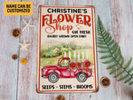 Load image into Gallery viewer, Personalized Flower Shop Metal Sign Floristry Flower Shop Sign Custom Gift For Flower Shop Owner