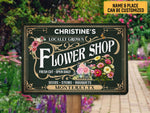 Load image into Gallery viewer, Personalized Flower Shop Metal Sign Custom Flower Garden Sign Gift For Flower Shop Owner