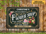 Load image into Gallery viewer, Personalized Flower Shop Metal Sign Custom Flower Garden Sign Gift For Flower Shop Owner