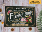 Load image into Gallery viewer, Personalized Flower Shop Metal Sign Custom Flower Garden Sign Gift For Flower Shop Owner